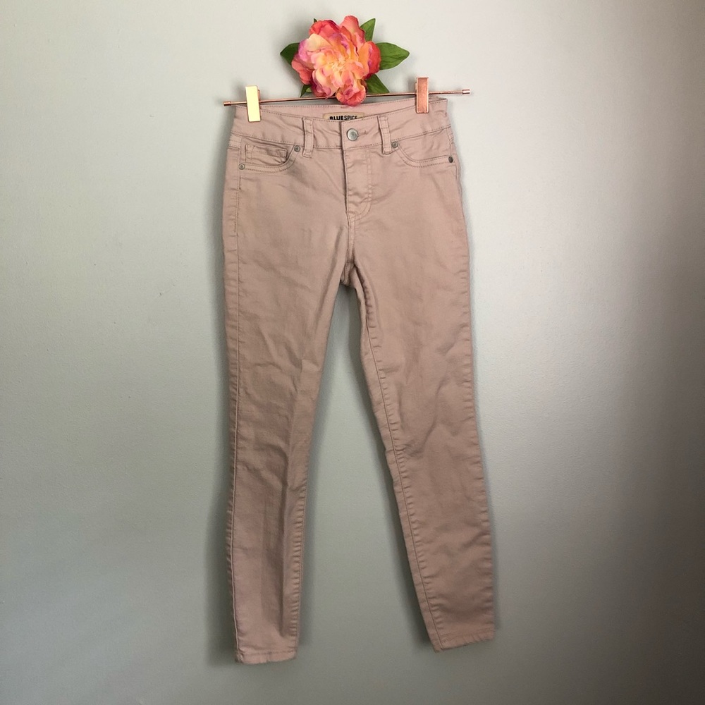 Blue Spice Skinny Jeans Blush Stretch Sz 0